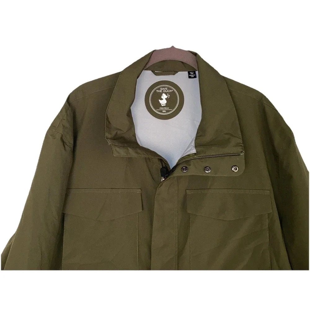 Save The Duck Parka‎ Jacket Women 2XL Olive Recycled Polyester Pro-Tech